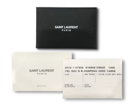 do all ysl bags come with authenticity cards